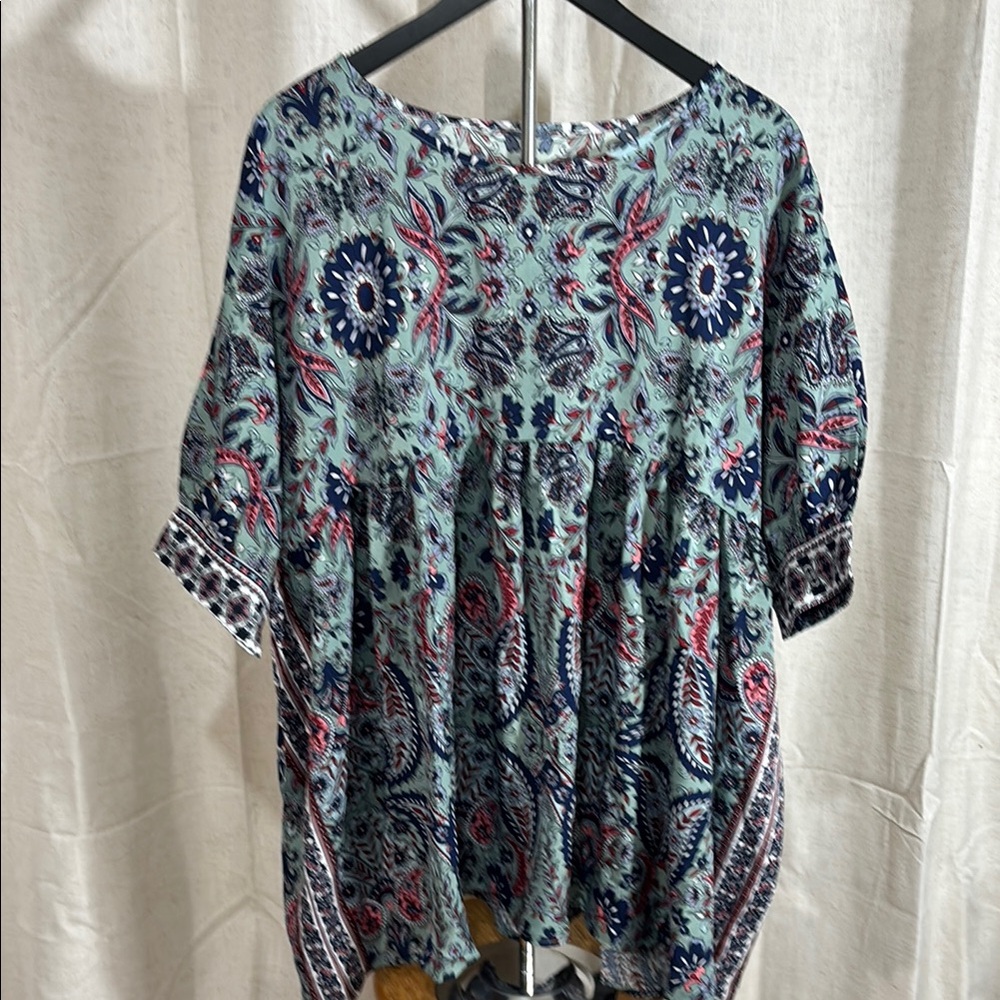 SHEIN Black Puff Sleeve Blouse Relaxed Fit